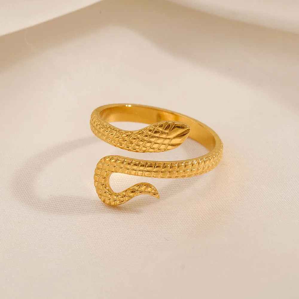 Chic Stainless Steel Snake Ring