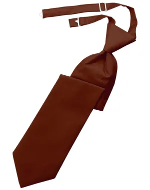 Cinnamon Solid Twill Kids Necktie