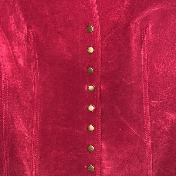 Coldwater Creek Red Suede Jacket.  Fully lined.  Size Large.