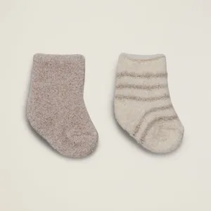 Cozy Chic Infant 2-Pack Socks - Stone