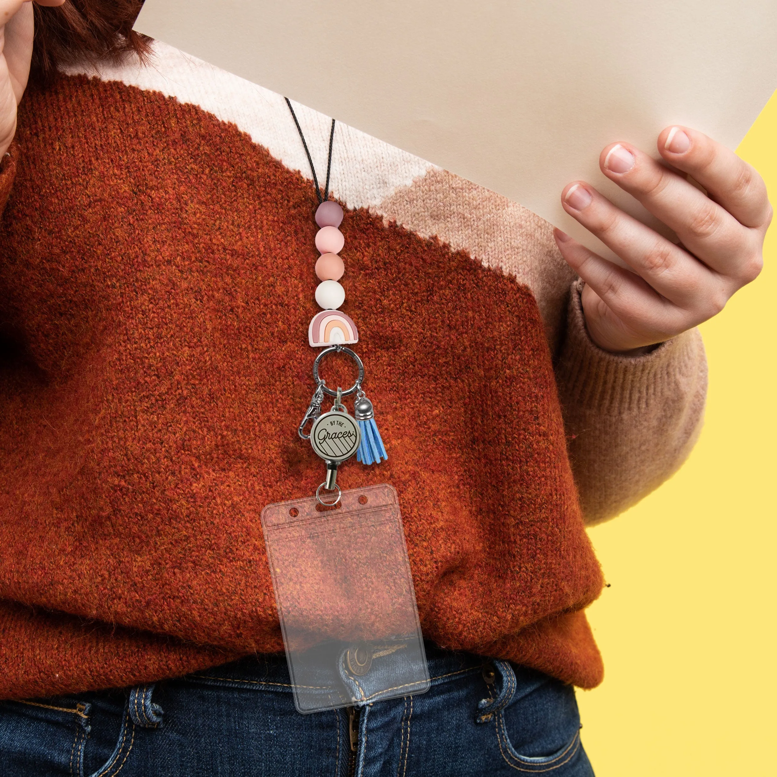 Cozy Rosy Lanyard