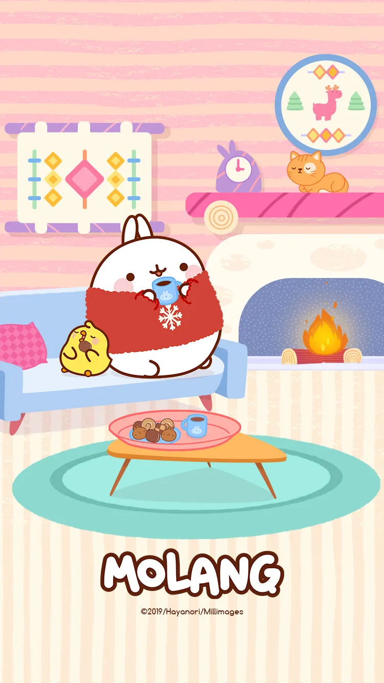 Cozy Wallpaper of Molang