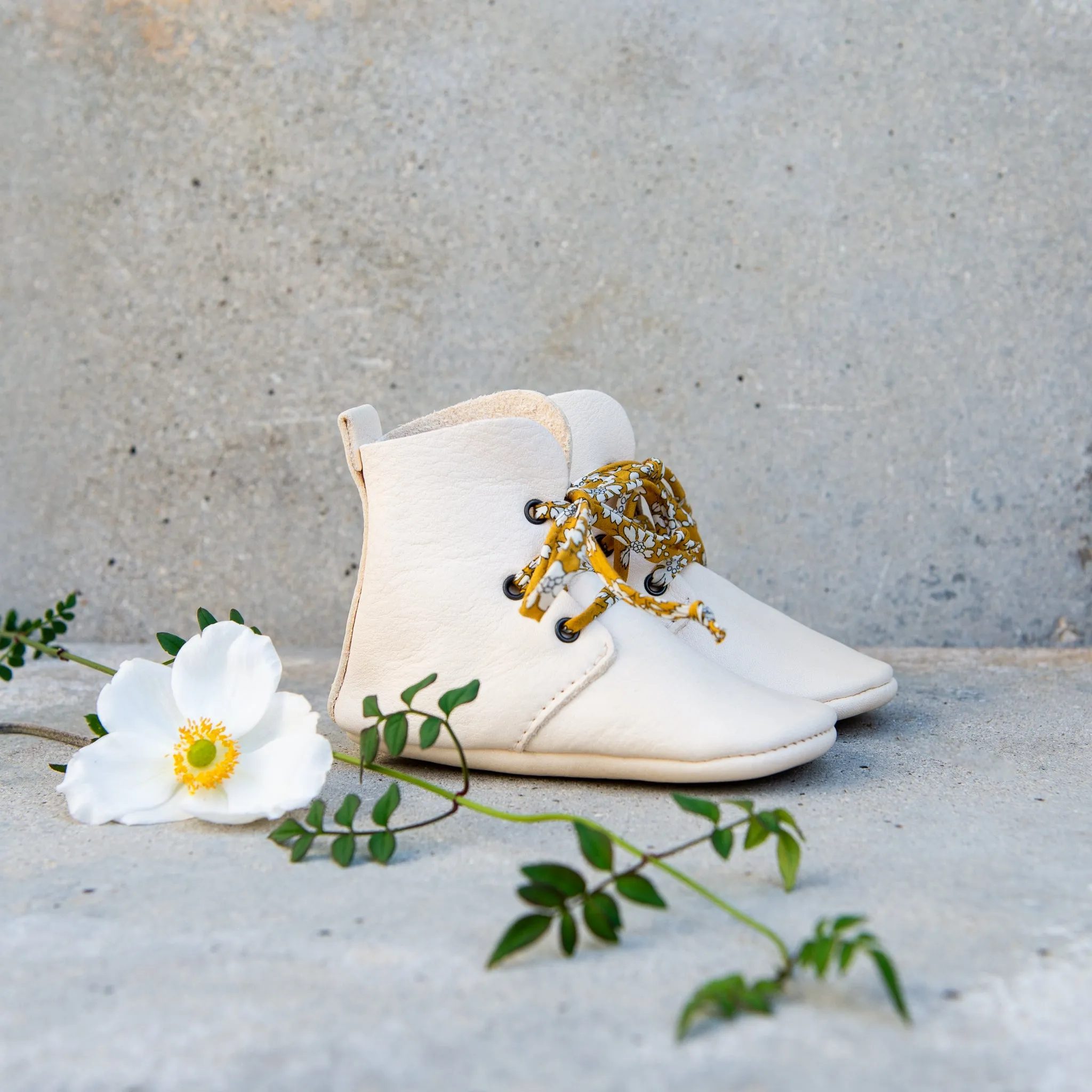 CREAM HIGH TOPS WITH LIBERTY PRINT LACES