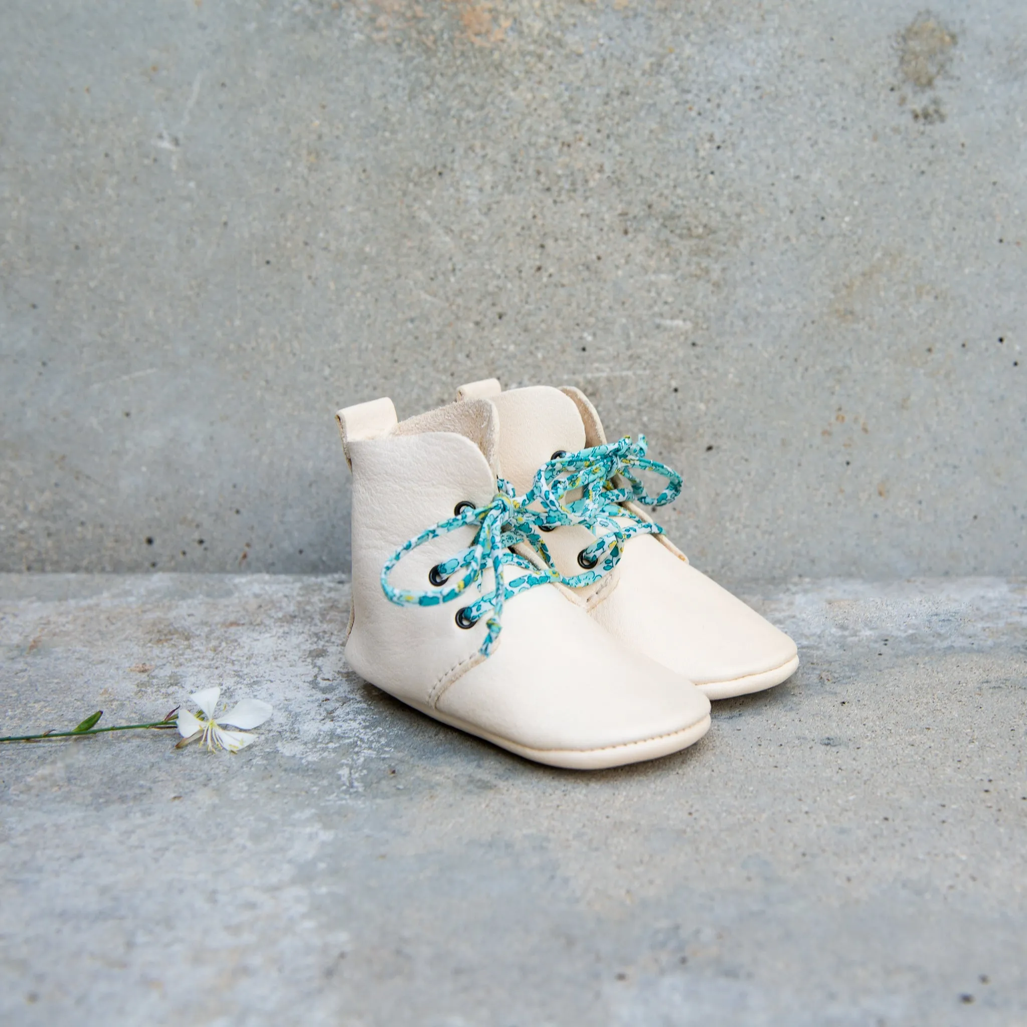 CREAM HIGH TOPS WITH LIBERTY PRINT LACES