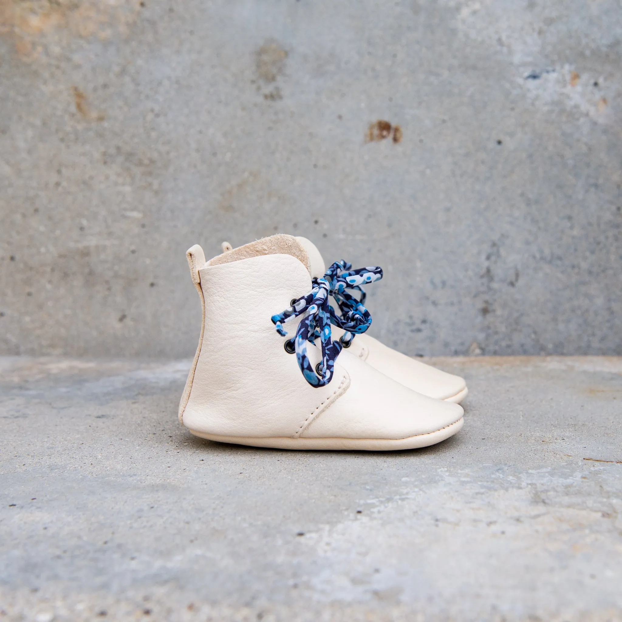 CREAM HIGH TOPS WITH LIBERTY PRINT LACES