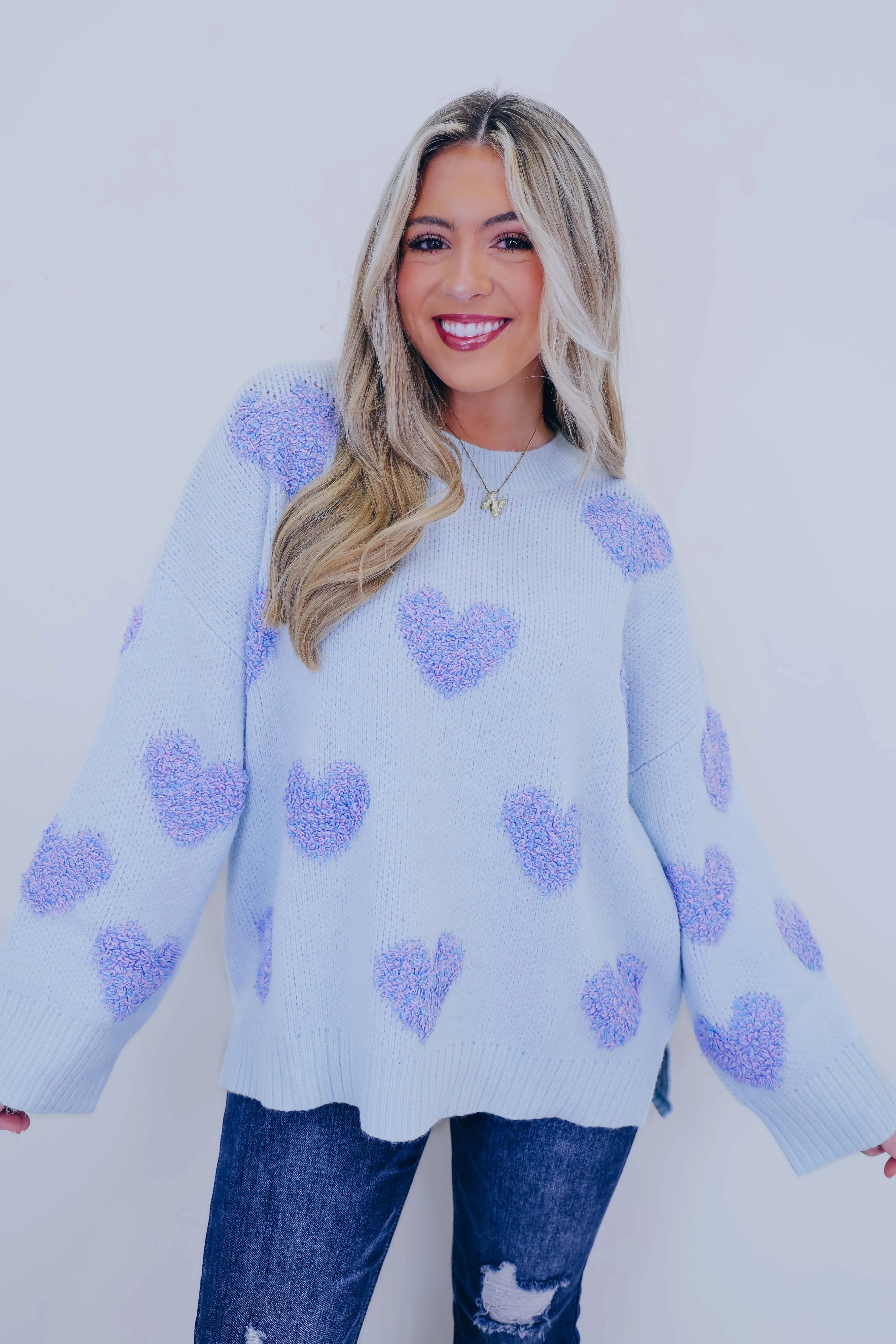 Cupid Cozy Heart Oversized Sweater - 2 Colors