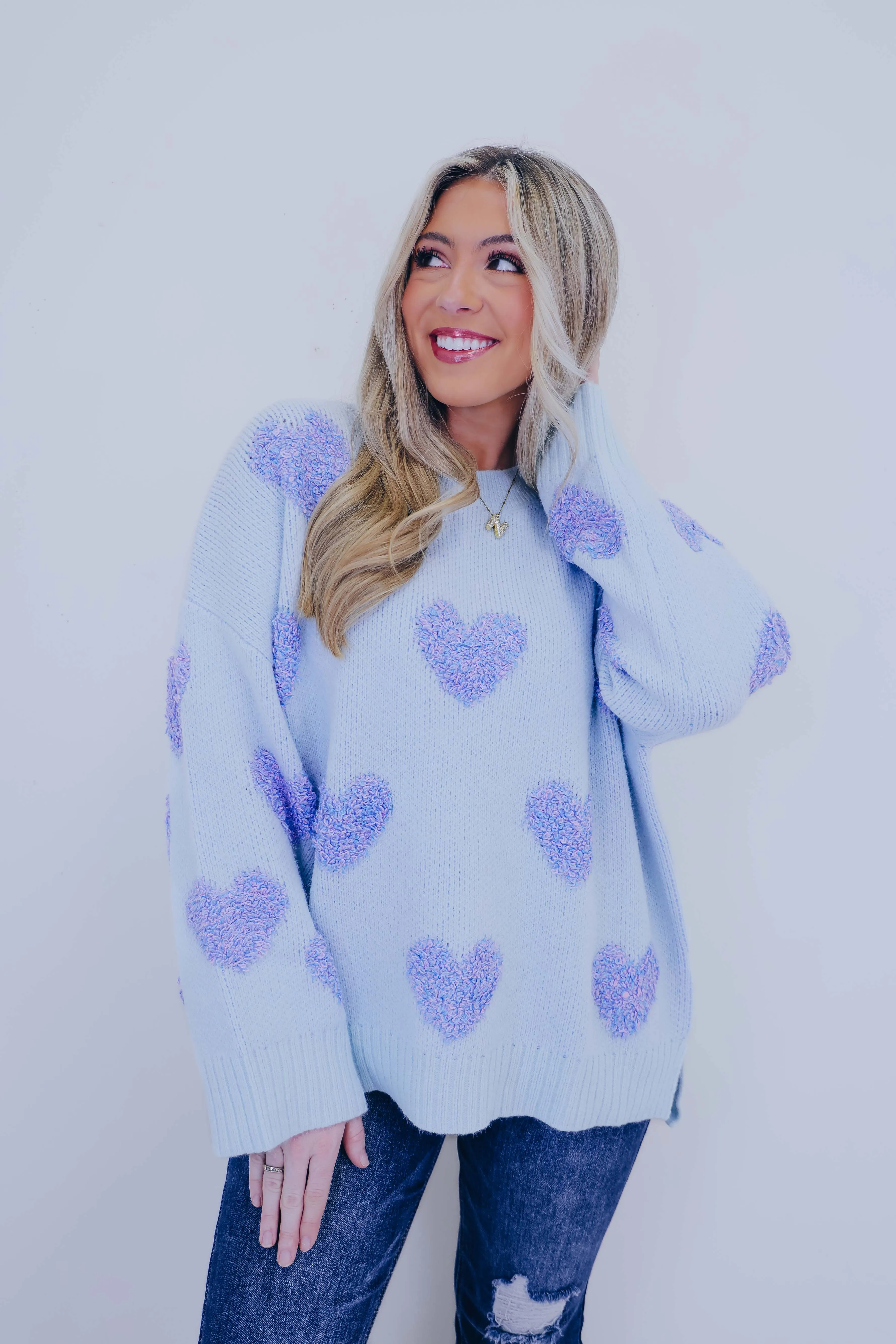 Cupid Cozy Heart Oversized Sweater - 2 Colors