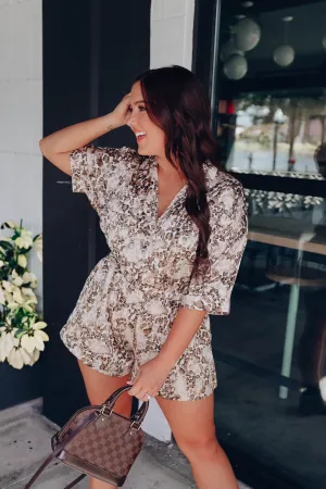 Dahlia Leopard Print Satin Romper