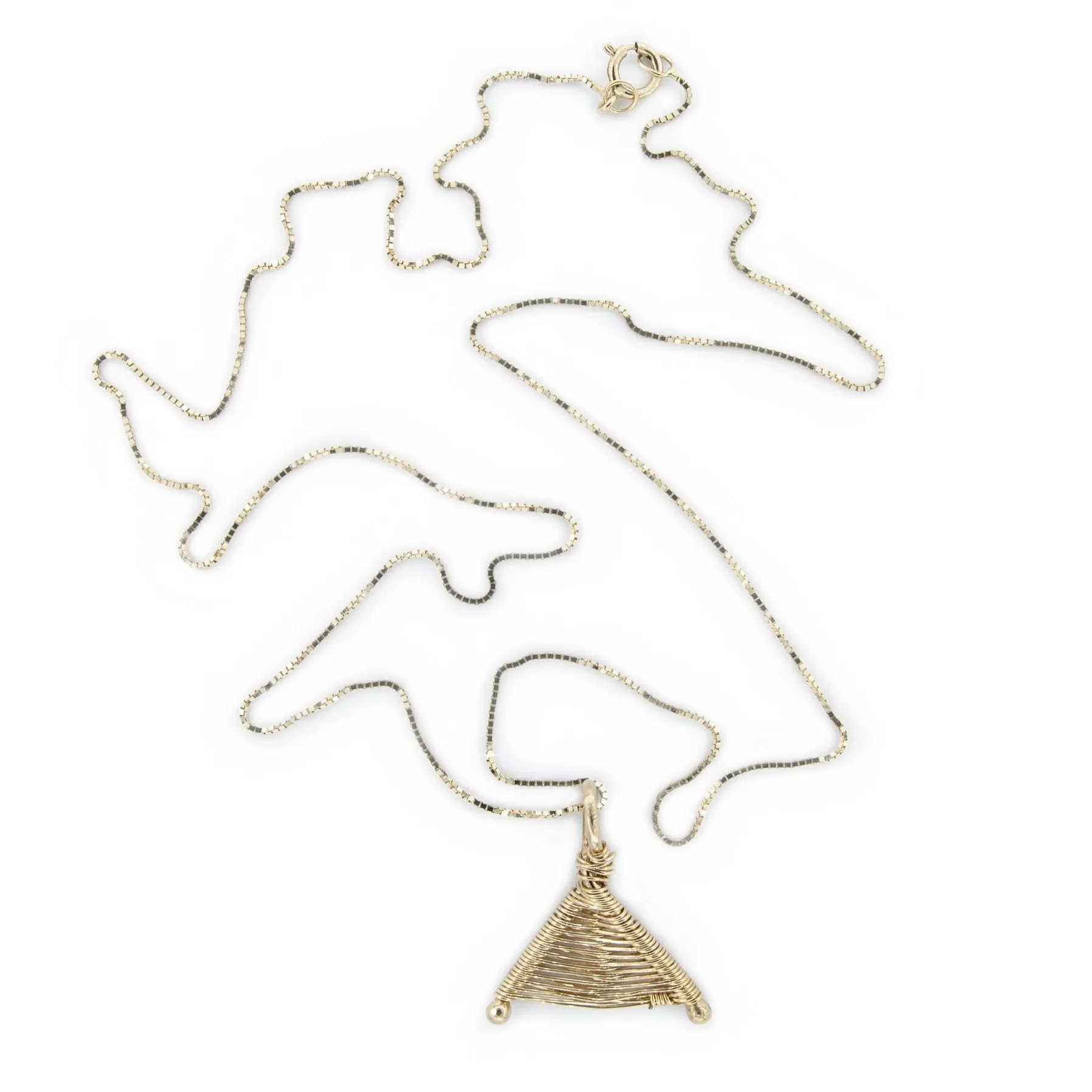 Dea - 14k Gold Tiny Wishbone Necklace (with Chain)