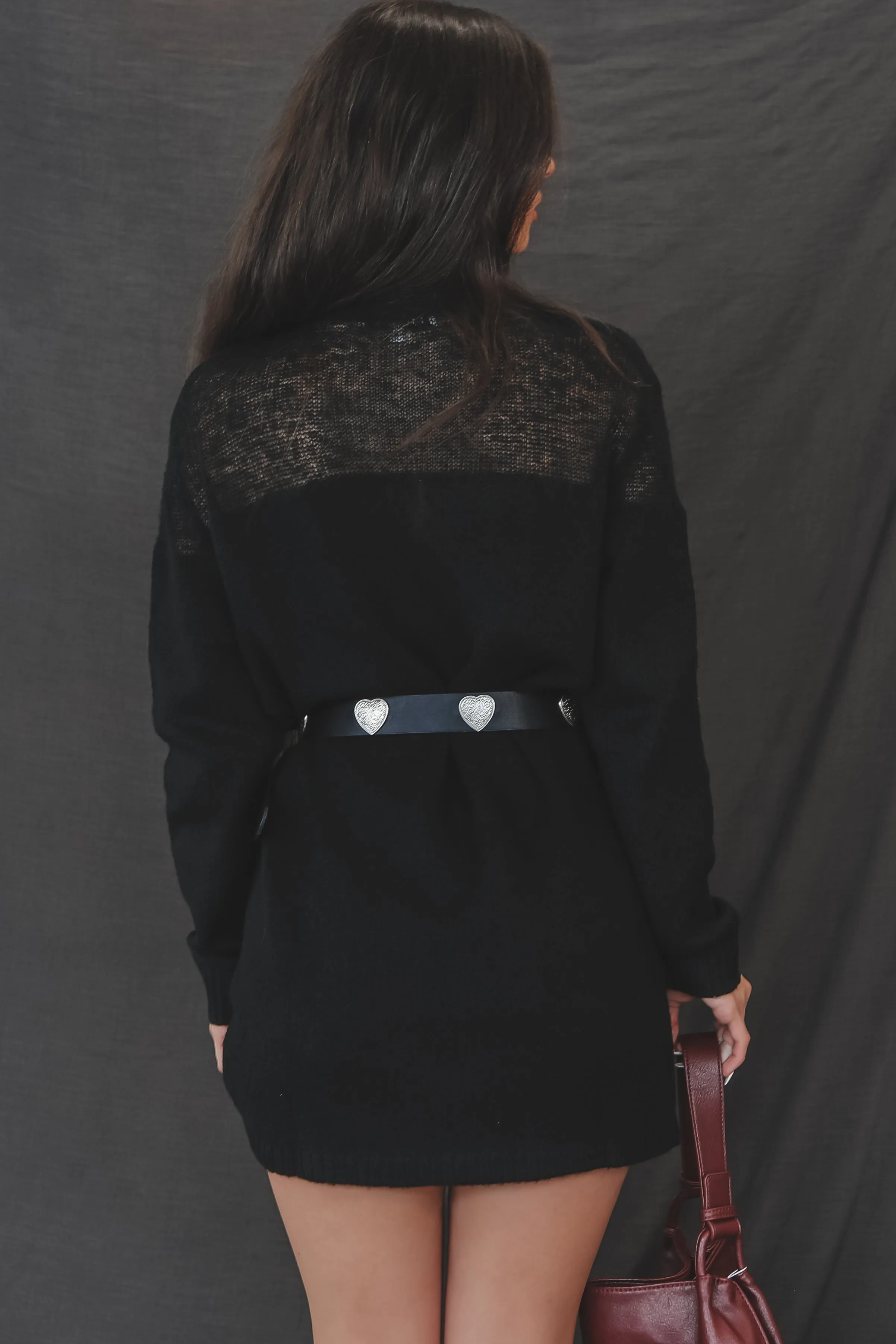 DEAL Keeping It Hot High-Neck Knit Sweater Dress