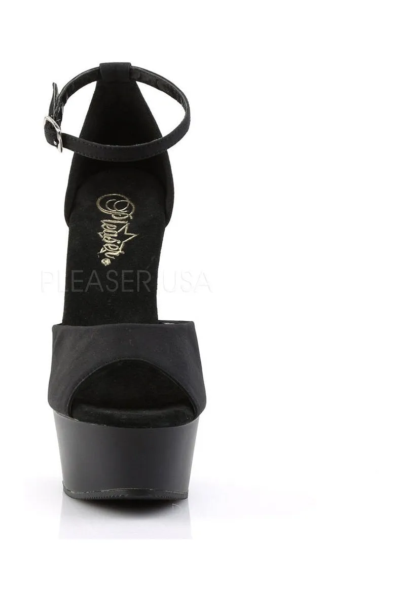 DELIGHT-618PS Platform Sandal  | Black Fabric