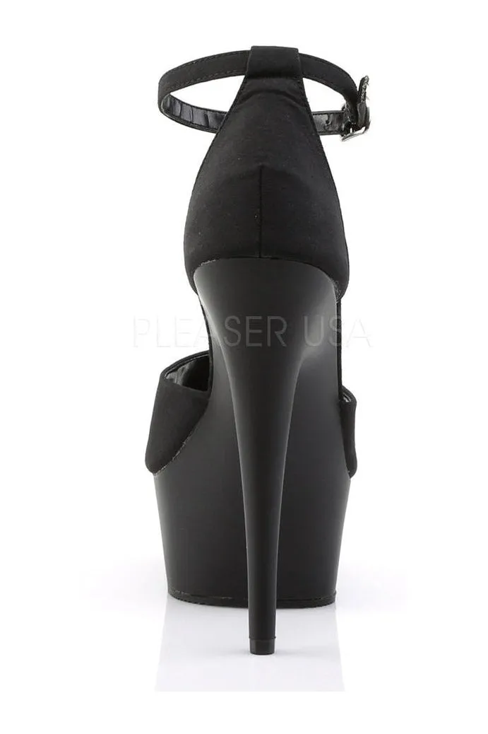 DELIGHT-618PS Platform Sandal  | Black Fabric