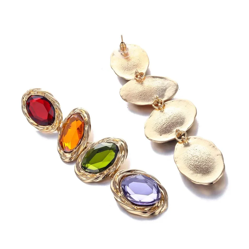 “DIVA” MULTI CRYSTAL EARRINGS