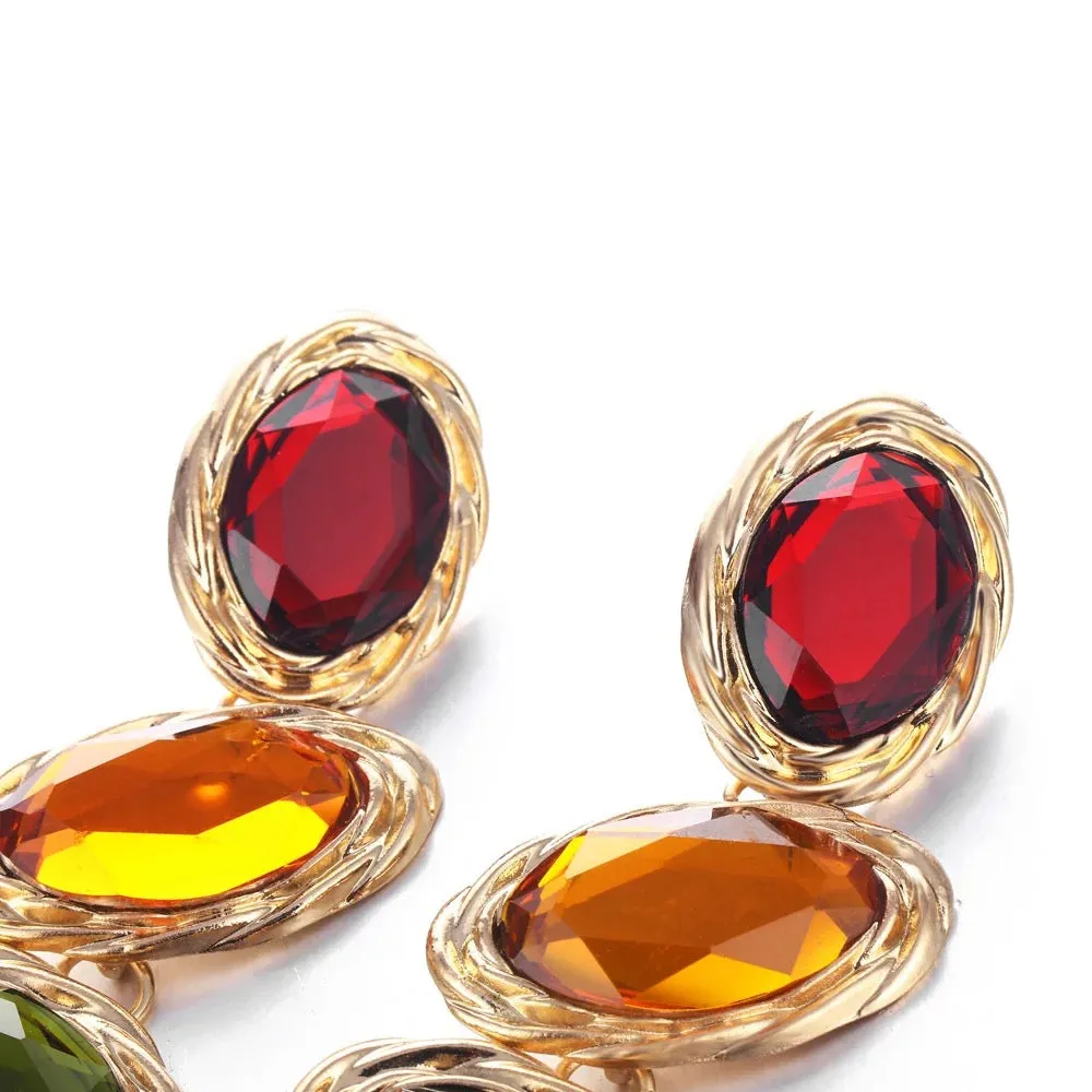 “DIVA” MULTI CRYSTAL EARRINGS