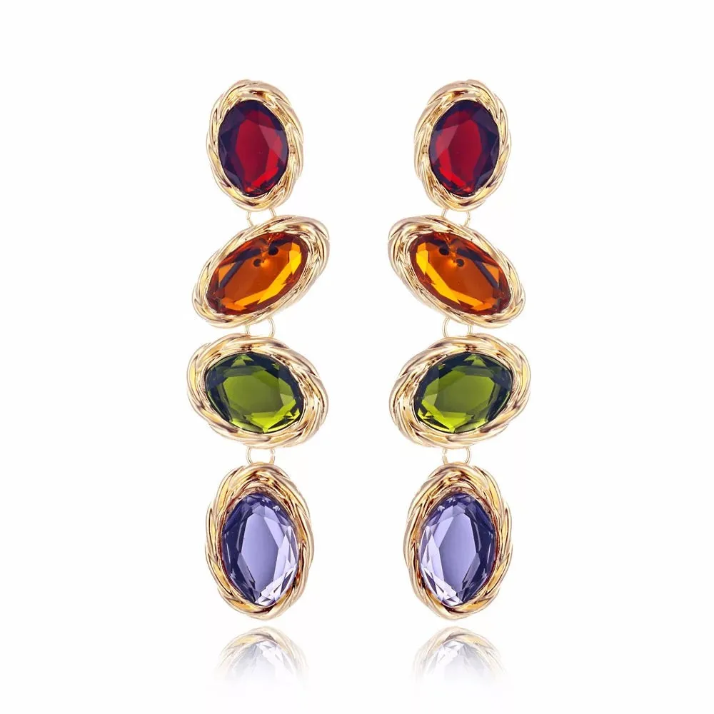 “DIVA” MULTI CRYSTAL EARRINGS