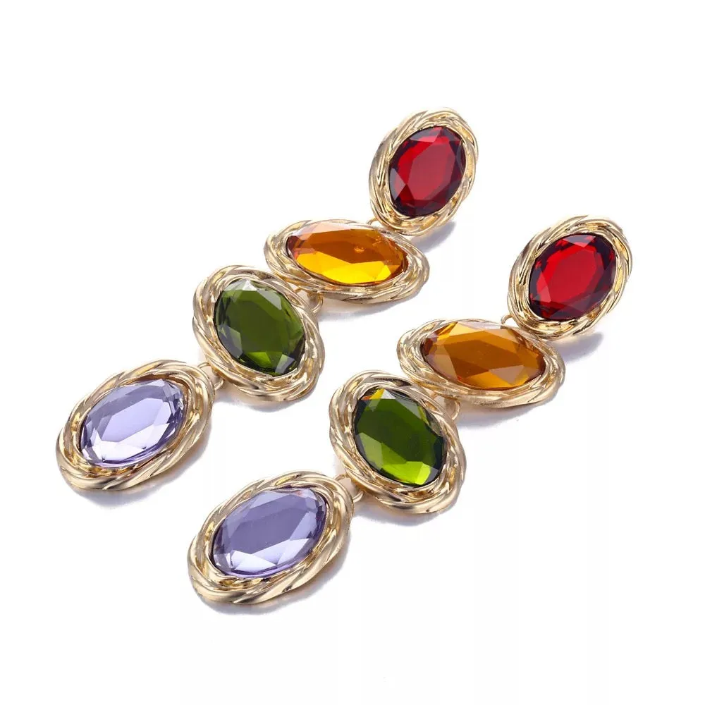 “DIVA” MULTI CRYSTAL EARRINGS