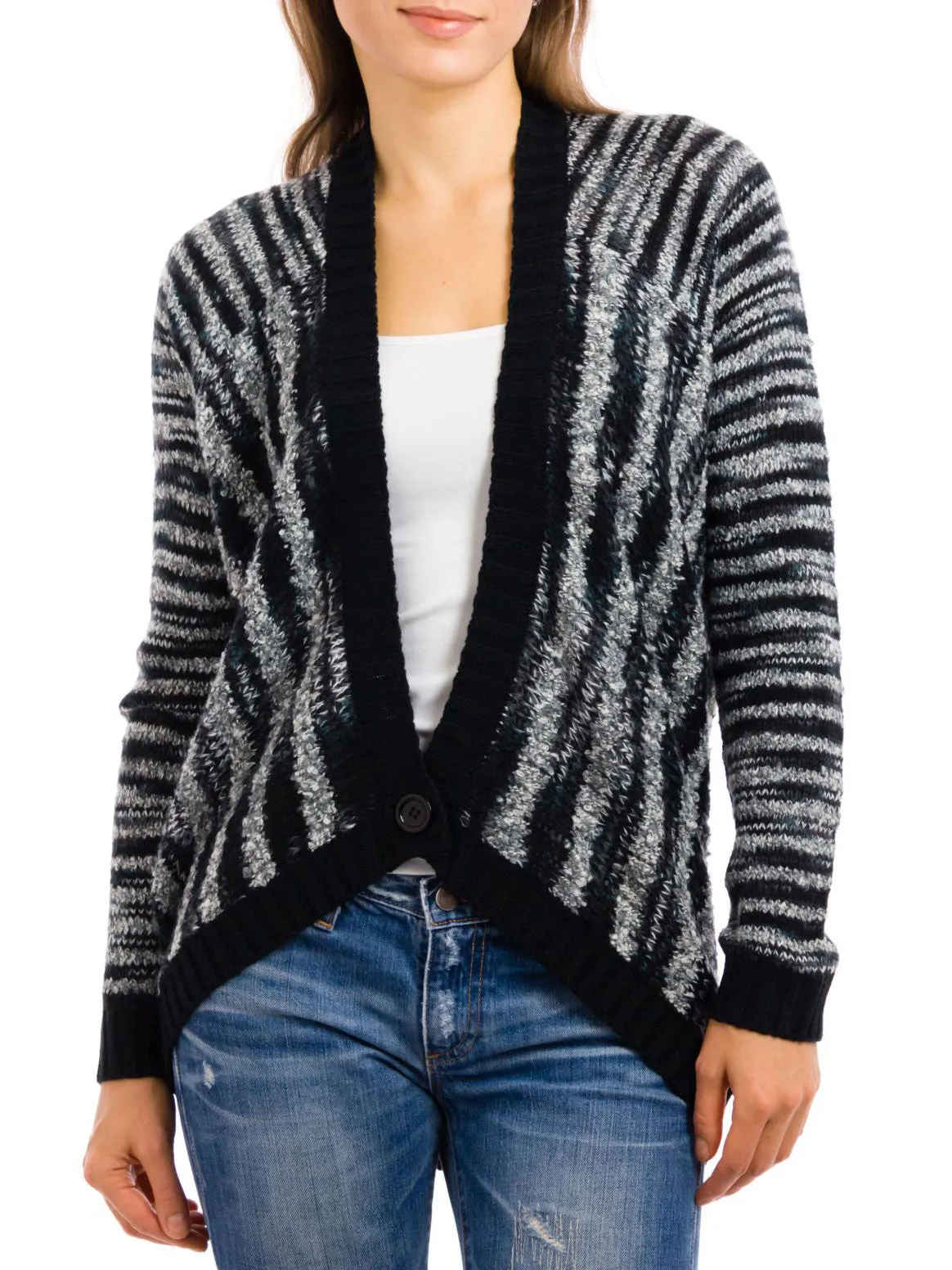 Elan | Striped Sweater Cardigan