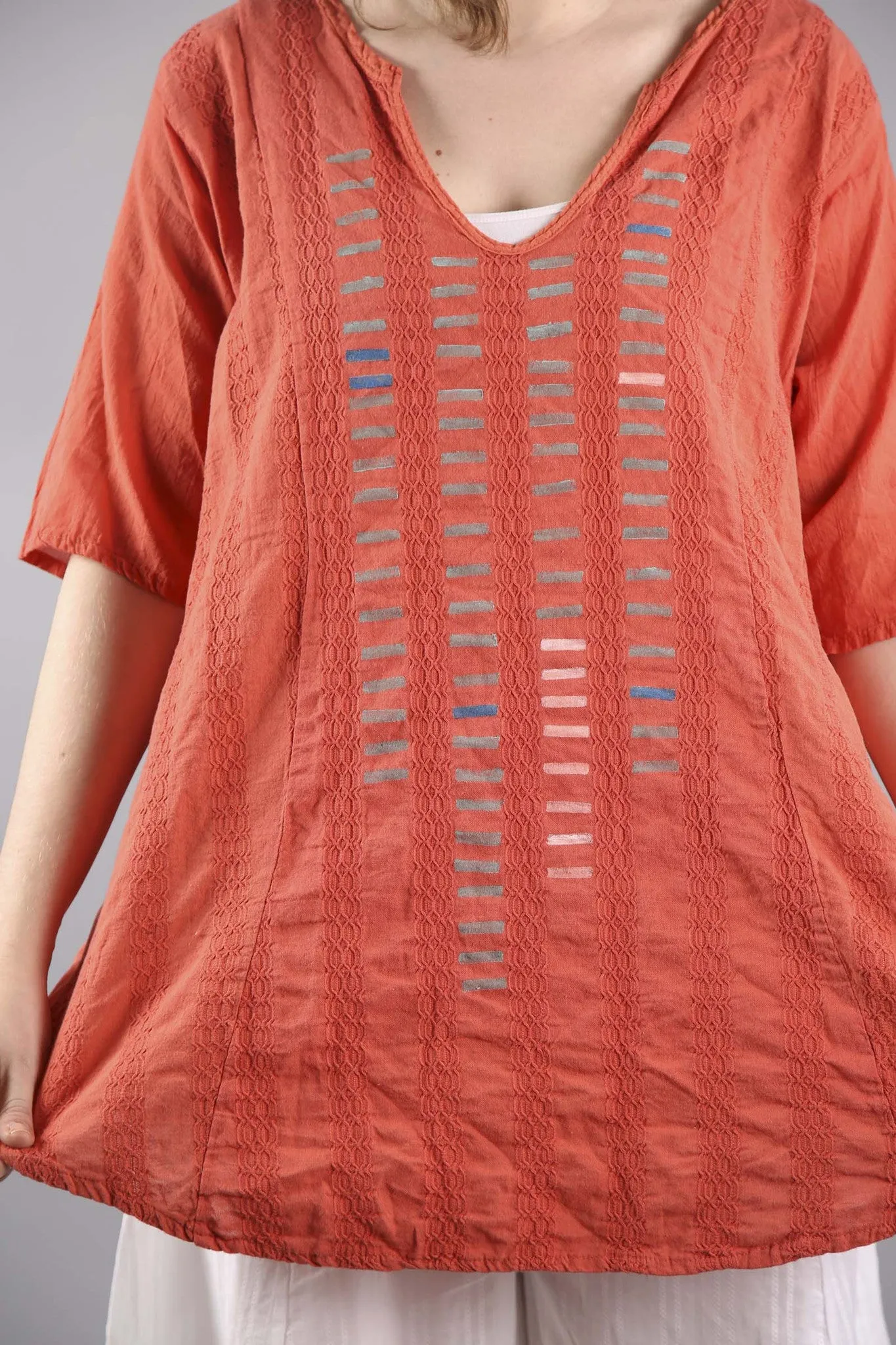 Embroidery Stripe PRINTED Mango Tunic 2264A