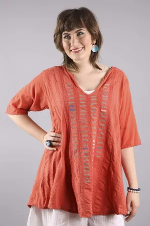 Embroidery Stripe PRINTED Mango Tunic 2264A