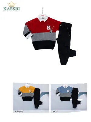 Ensemble 3pc Chemise   Tricot   pantalon