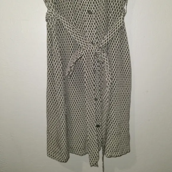 EQUIPMENT Jody Olive Green Silk Geo Shirt Dress
