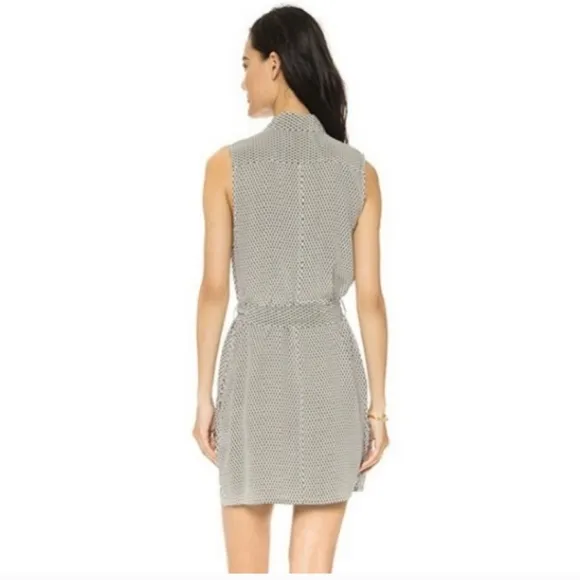EQUIPMENT Jody Olive Green Silk Geo Shirt Dress