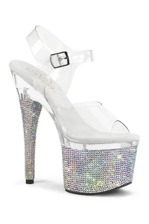 ESTEEM-708DM Exotic Sandal | Clear Vinyl