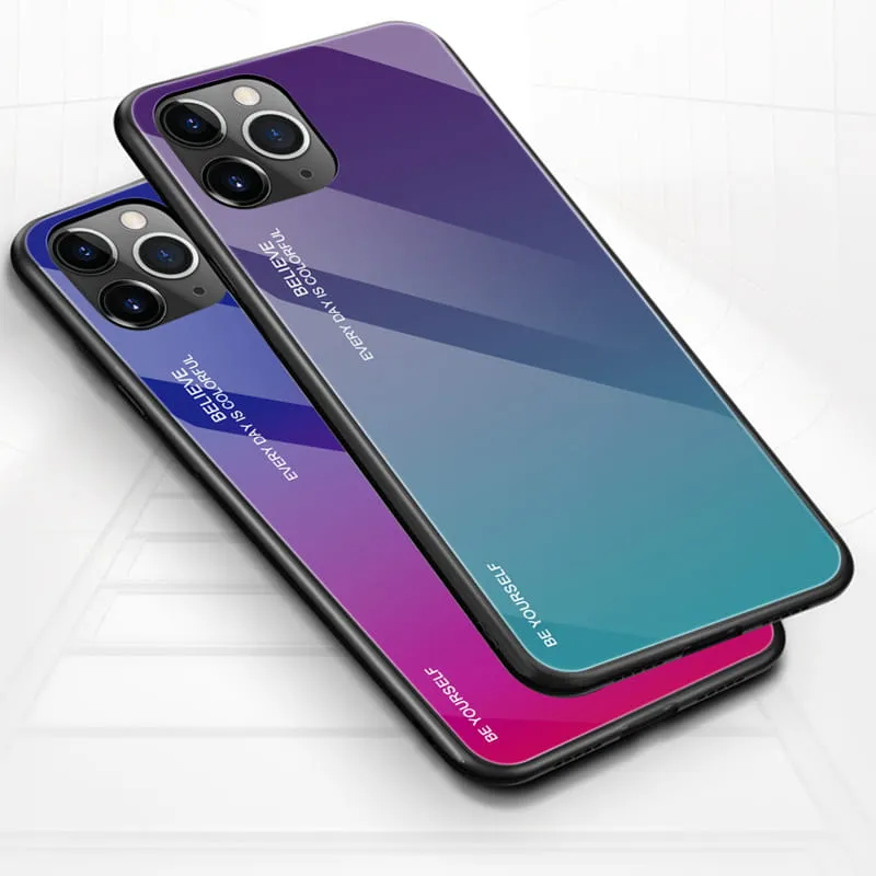 Etui Gradient Glass Case - iPhone 11 Pro Max - Warm Sunset