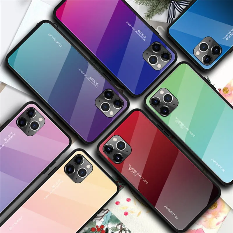 Etui Gradient Glass Case - iPhone 11 Pro Max - Warm Sunset
