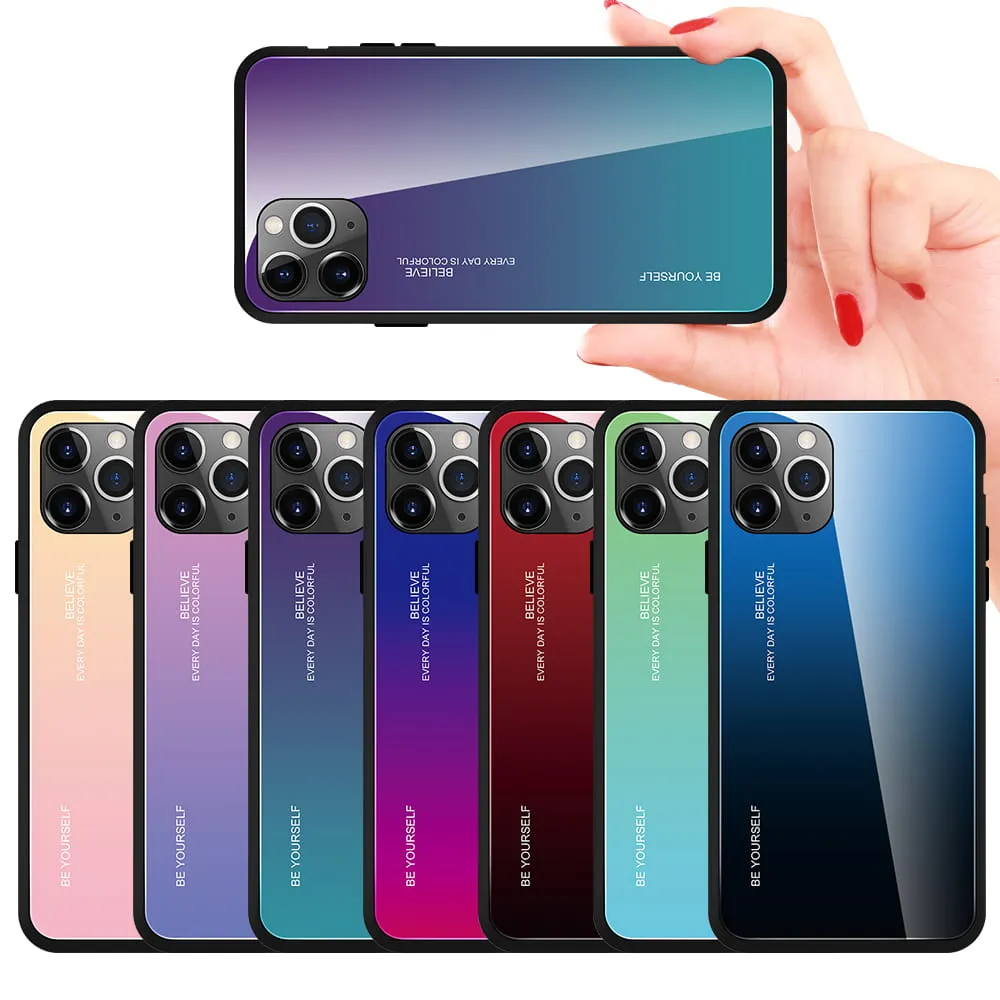 Etui Gradient Glass Case - iPhone 11 Pro Max - Warm Sunset