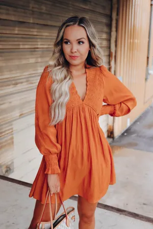 Feeling Free Smocked Baby Doll Dress