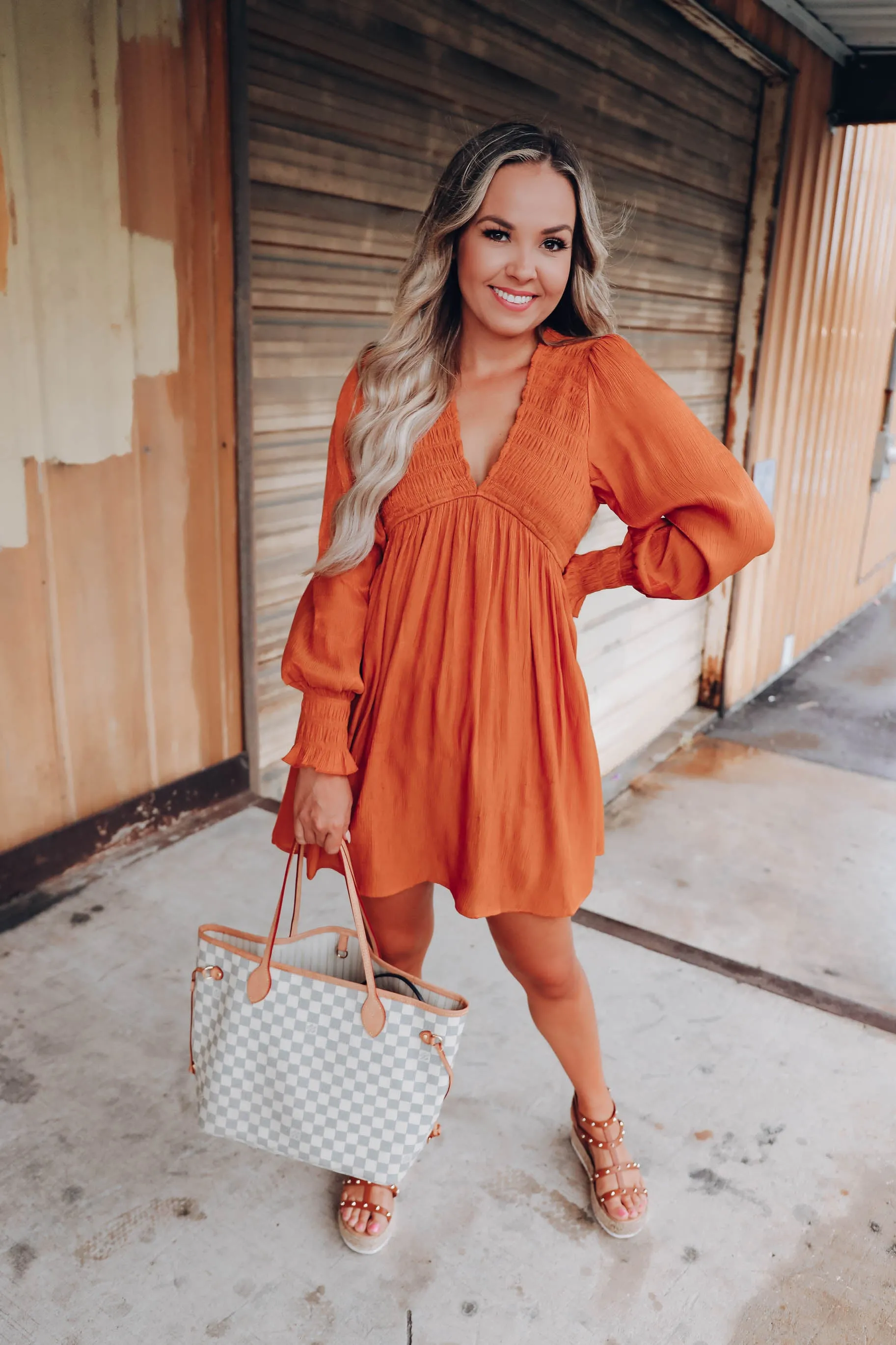 Feeling Free Smocked Baby Doll Dress