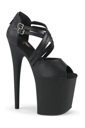 FLAMINGO-865 Sandal | Black Faux Leather