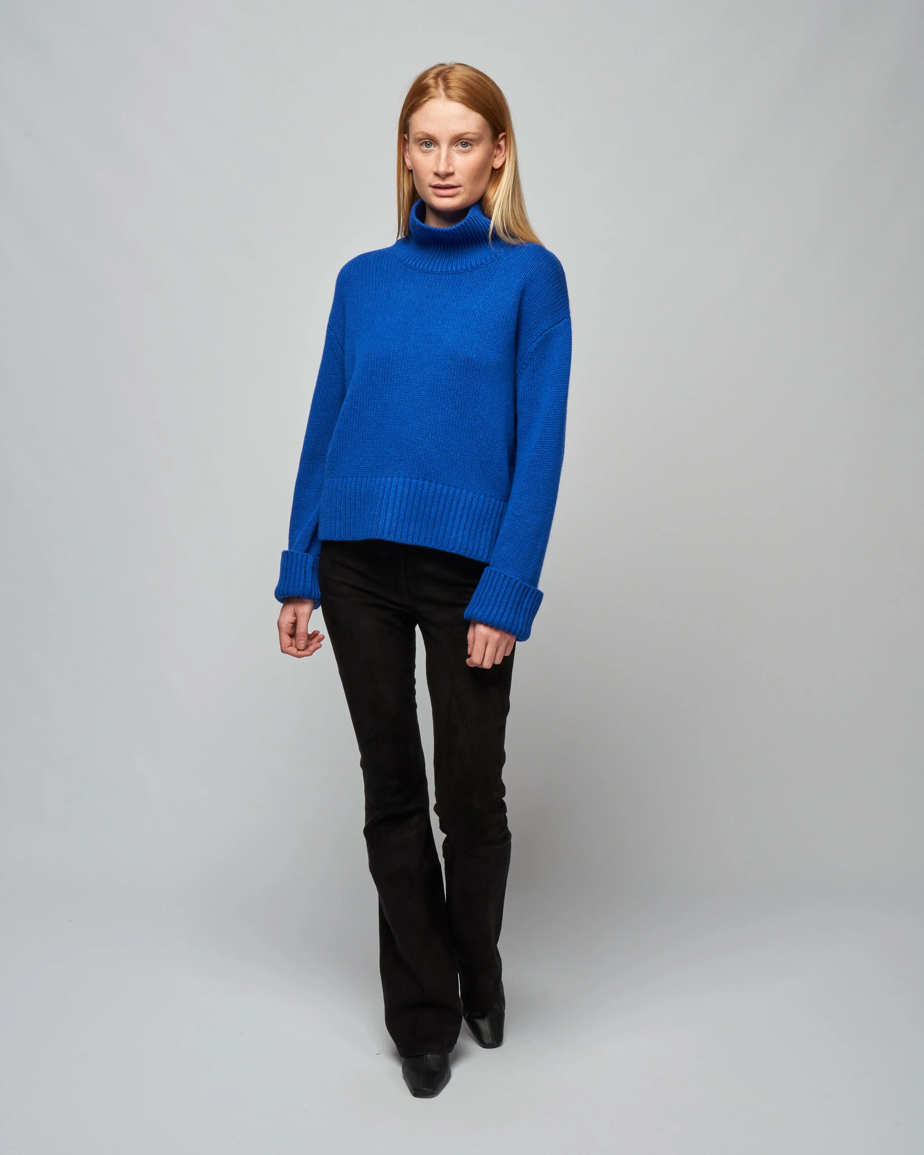 fleur sweater - cobalt blue