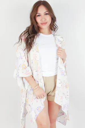 FLORAL OPEN FRONT CARDIGAN