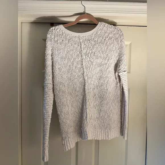 Free People Songbird Ivory Boucle knit Pullover Sweater XS
