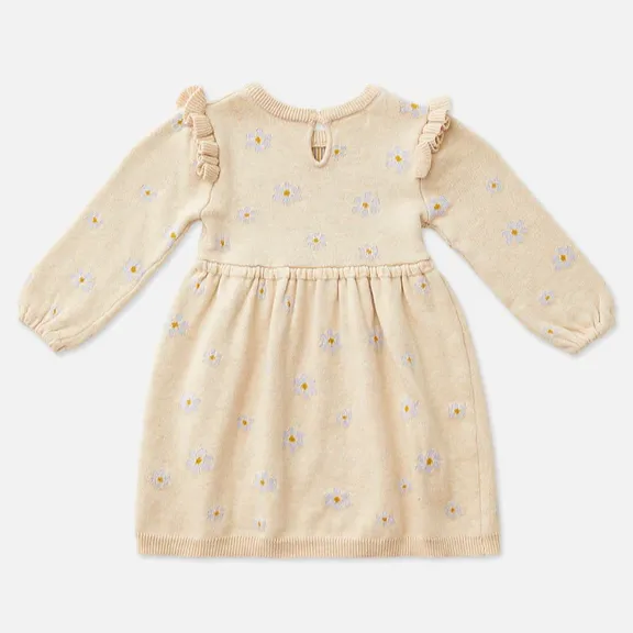 Frill Knit Dress - Lavender Bouquet