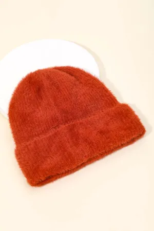 Fuzzy Ribbed Beanie
