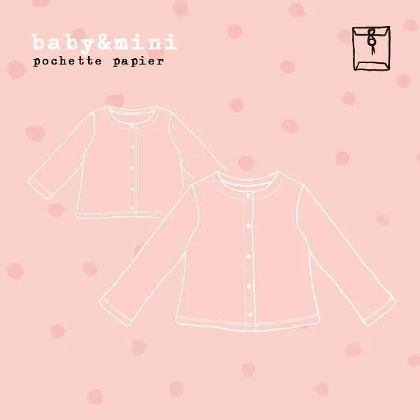 Gilet Baby et Mini MONCEAU Patron de couture Pochette