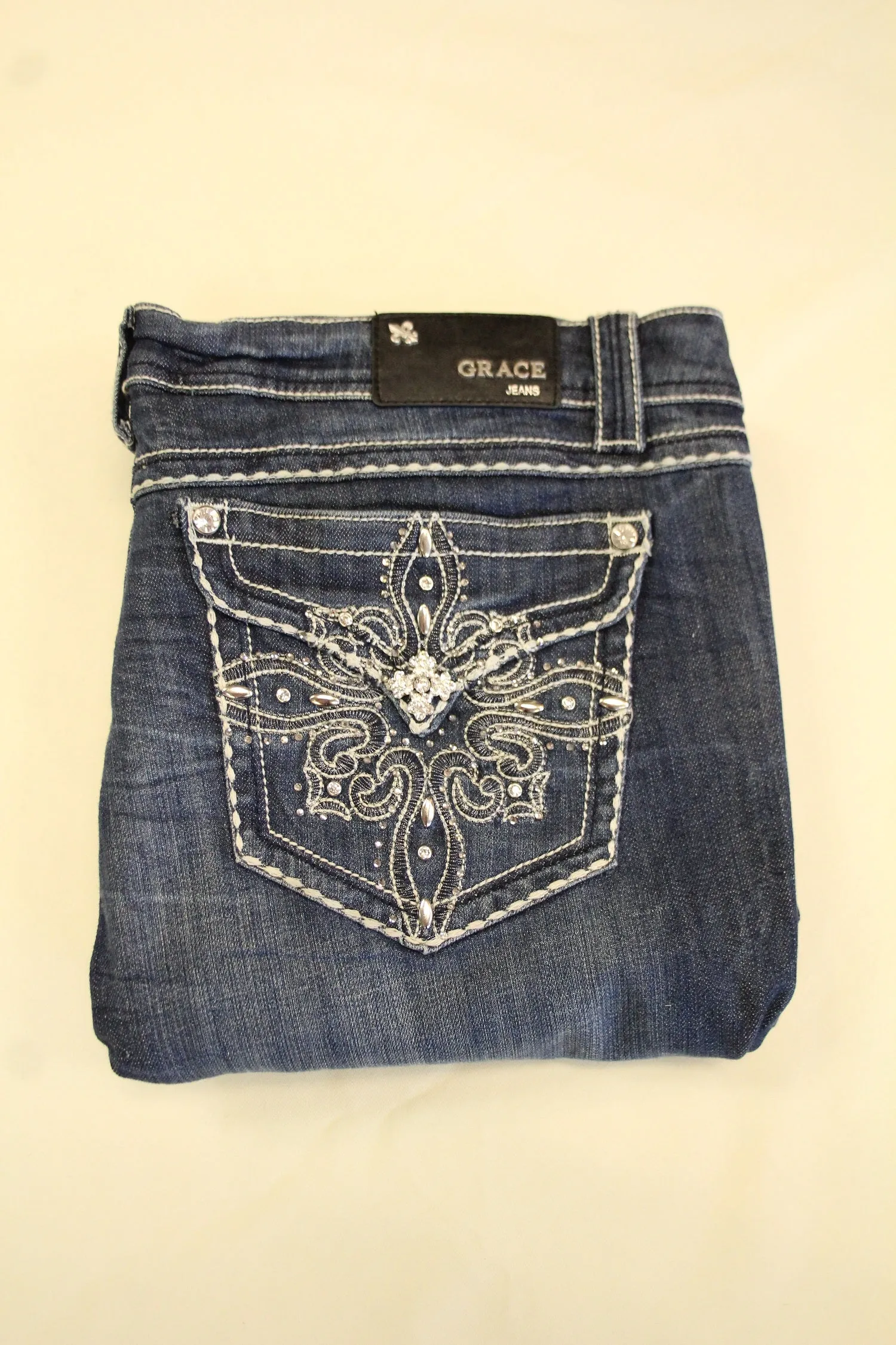 Grace in L.A. | PS8357 Plus Size Boot Cut Bling