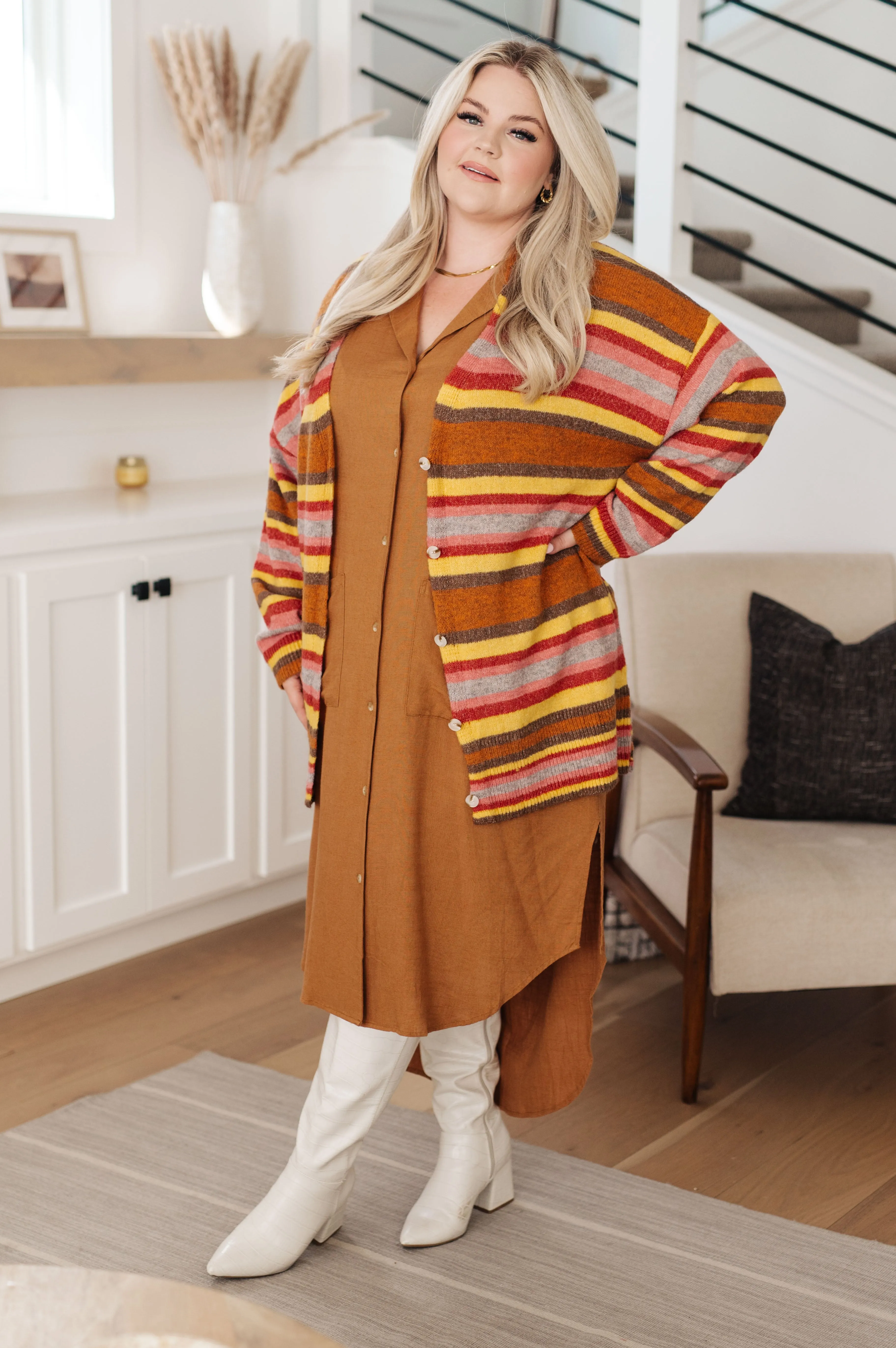 Hazel Blues® |  Henny Penny Striped Cardigan