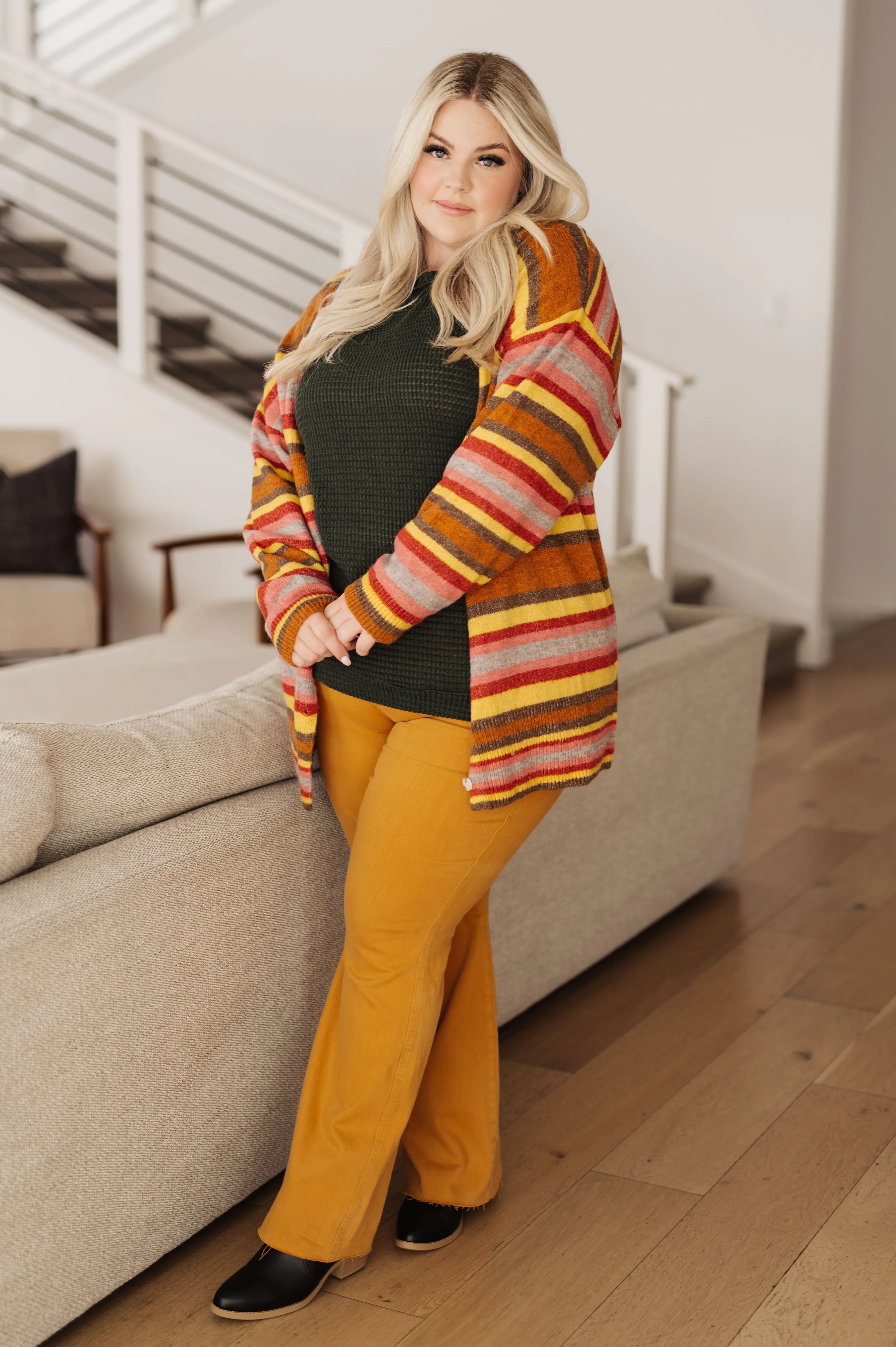 Hazel Blues® |  Henny Penny Striped Cardigan
