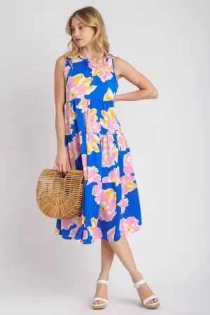 Hazel Blues® | Umgee Floral Tiered Midi Tank Dress