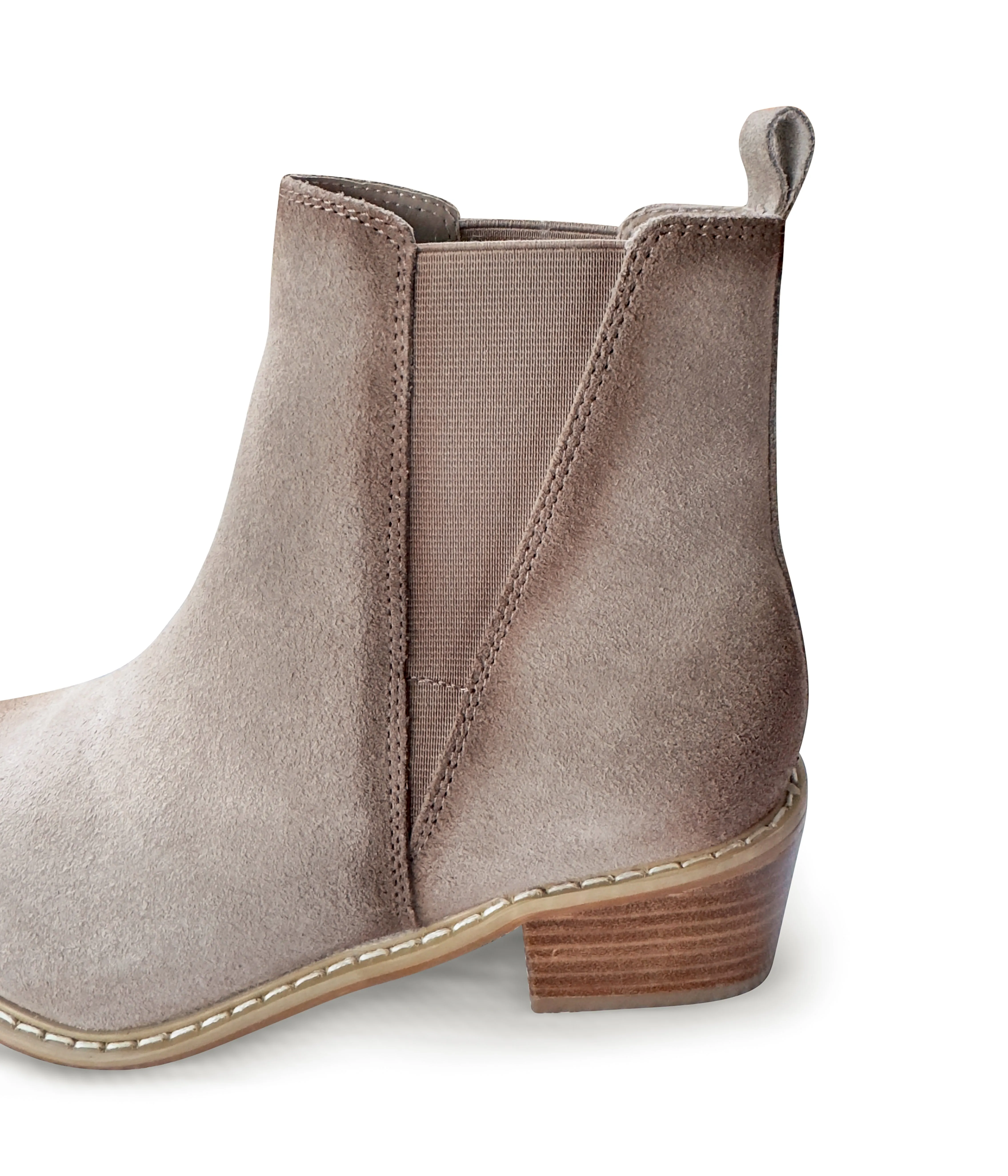 Hazel Blues® |  Wylie Suede Ankle Boot in Taupe