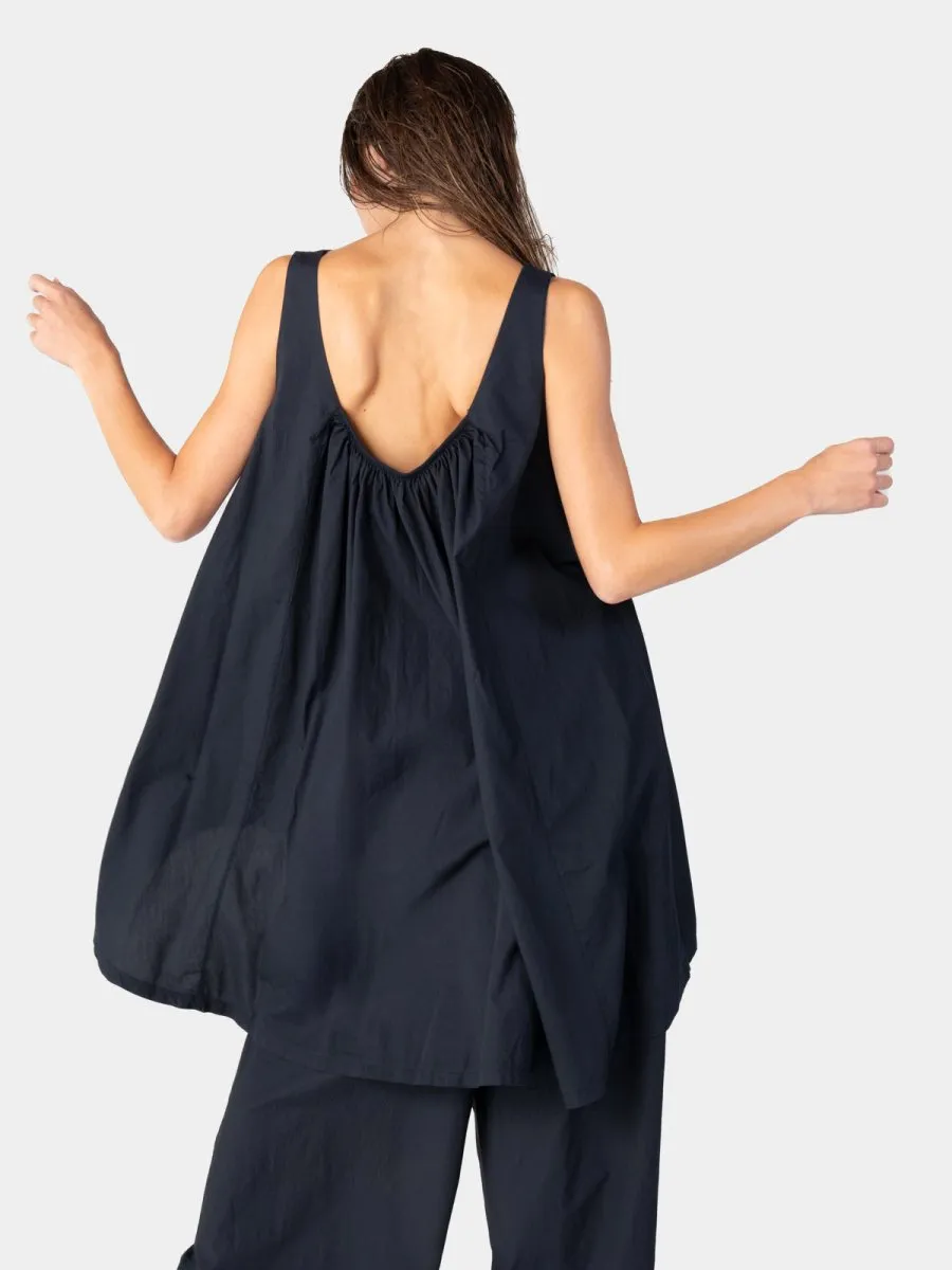 Hi Lo Drawstring Hem Cotton Tank