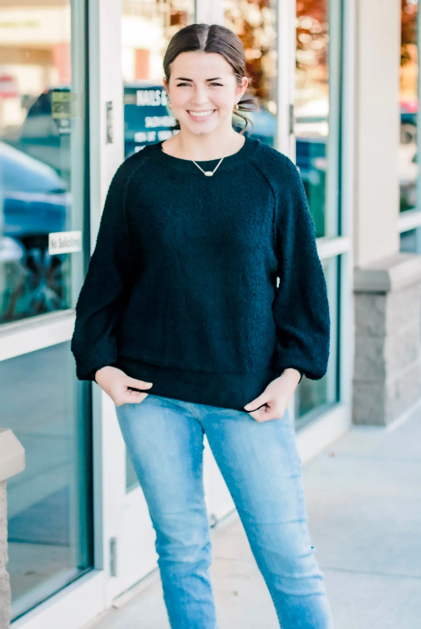 Home Away from Home Cozy Sweater in Black