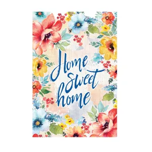 Home Sweet Home Floral House Suede Flag,13s9599