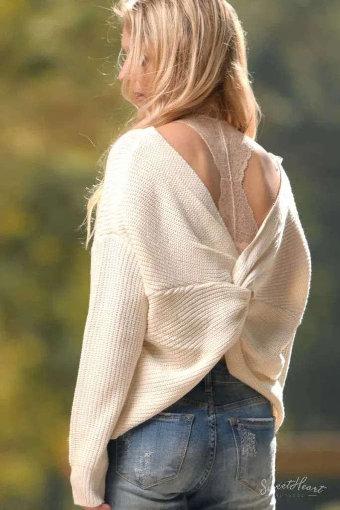 I Knit You Knot - Off White Sweater