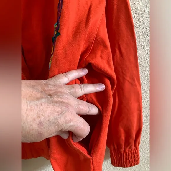 I.B. Diffusion 80s Colorful Orange Bright Embroidered Jacket 🌴