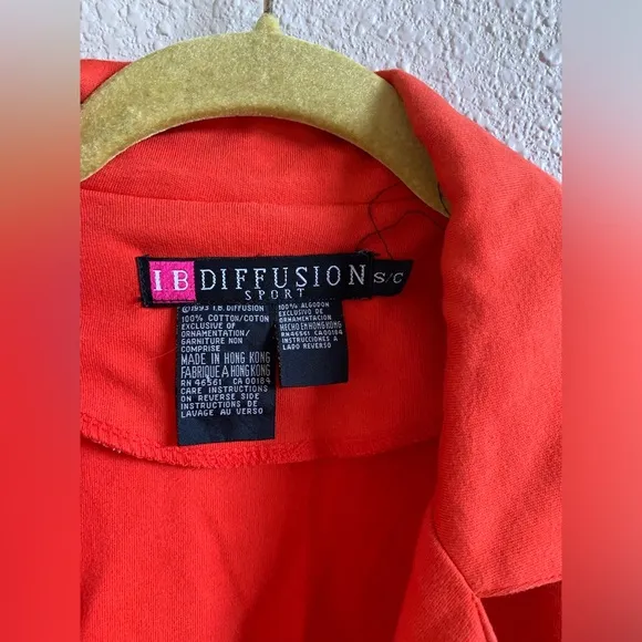 I.B. Diffusion 80s Colorful Orange Bright Embroidered Jacket 🌴